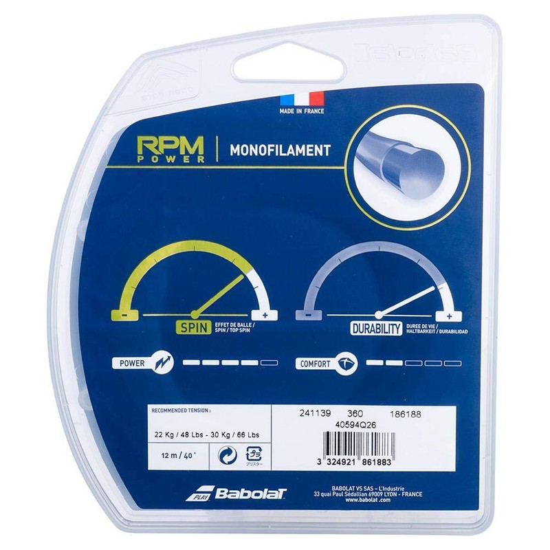 Babolat RPM Power Tennis String Blue (16G Blue)