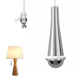 Bathroom Light Pull Cord – 1.5m White Pull Cord with 80cm Elegant Drop Handle, Pull Cord Light Switch for Bathroom, Ceiling Light Switch Pull Cord, Easy Grip Bathroom Light Pull for Shower & Ceiling