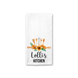 Lolli's Kitchen Towel - Tea Towel Kitchen Decor Sunflower Watercolor - Lolli's Birthday Gift - New Home Gift - Kitchen Soft and Absorbent Kitchen Tea Towel