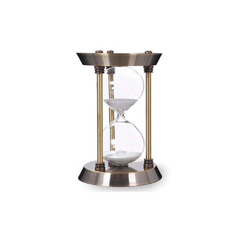 60 Minute Hourglass Sand Timer with Metal Frame, Big Size