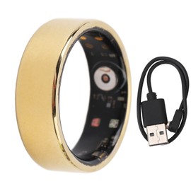 Smart Health Ring Lightweight Sleep Monitoring Step Counting Fitness Health Tracker Ring Golden US 8 60mm