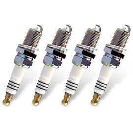 jokormo 4 PCS Car Spark Plug, Alloy Engine Starts Rapid Ignition to Reduce Fuel Consumption Anti-shake Spark Plug, Modification Replacement Accessories, Compatible with Honda, Mazda, Lexus (Silver)