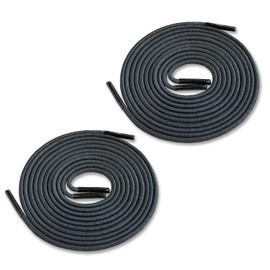 Actika Leather Shoes, Lace-up Shoes, Easy to Put on and Take Off Leather Shoes, Elastic Laces, Elastic Laces, Set of 2 Pairs (4 Pieces), Black