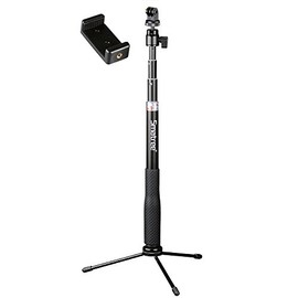 Smatree Q3 Telescoping Selfie Stick with Tripod Stand Compatible for GoPro Hero Fusion/9/8/7/6/5/4/3+/3/Session/GOPRO Hero 2018/DJI Pocket 2/DJI OSMO Action Camera/SJCAM/AKASO/Xiaomi Yi and Cell Phone