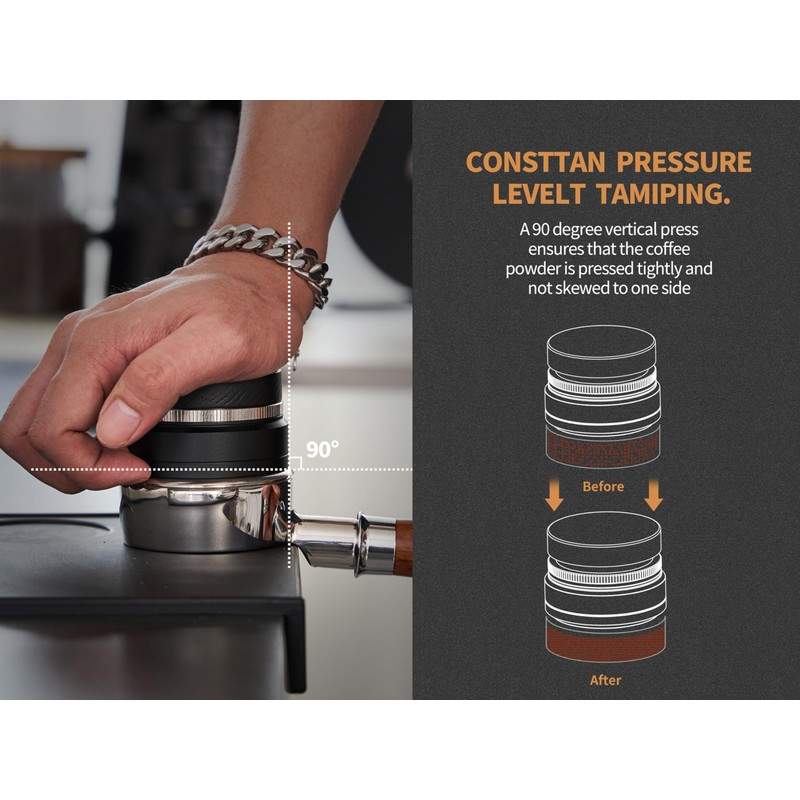 Coosigar 54mm Espresso Tamper | Adjustable Depth Fits All 54mm
