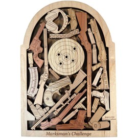 Marksman's Challenge Puzzle - Wood Picture Frame Puzzle and Brain Teaser