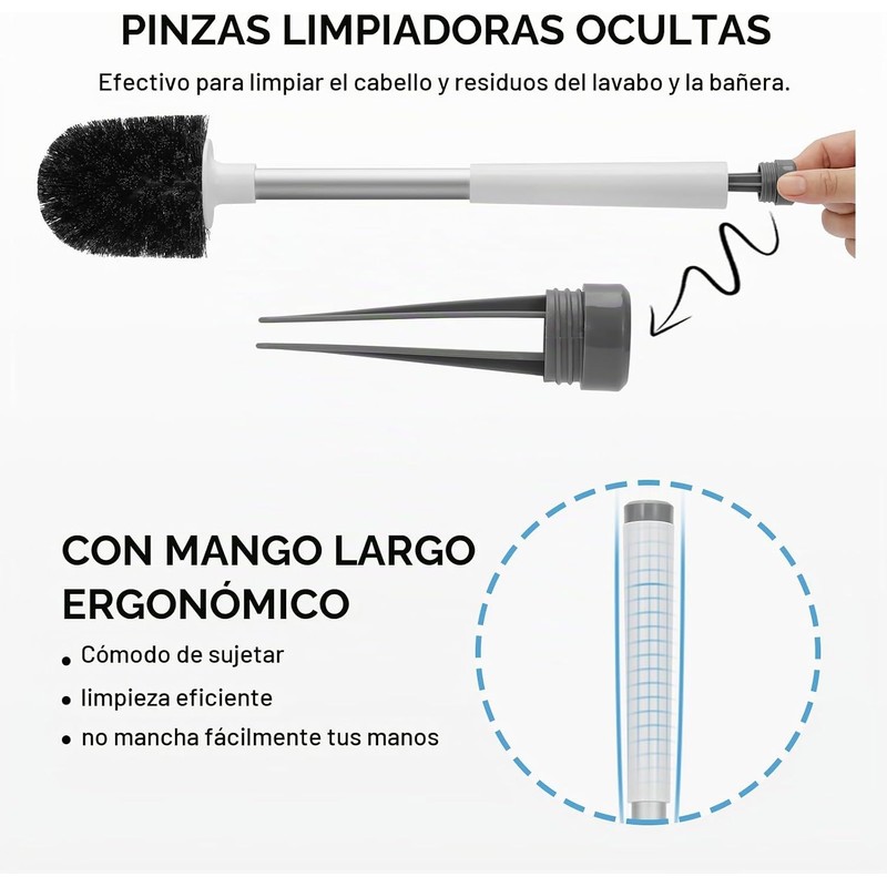 SetSail Juego de 2 Escobillas y Soporte para Inodoro con