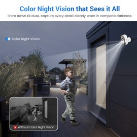 BoilNano 1080P Security Camera Wireless Outdoor with 2-Way Talk for Home Security, Low Light Night Vision, PIR Motion Detection, Cloud Storage, Live View Bullet Surveillance Cam (2 Pack)