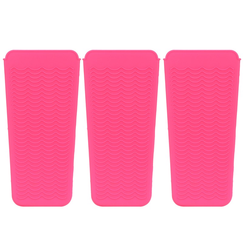 3Pcs Silicone Insulation Cover Heat Resistant Pouch for Hair Straightener