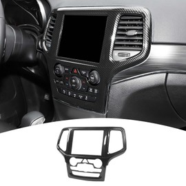PDKLIN for Grand Cherokee Carbon Fiber Interior Trim Accessories Compatible with 2019 2020 Jeep Grand Cherokee Navigation Panel Trim Cover Carbon Fiber