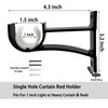 Curtain Rod Bracket 2 Pack, Heavy Duty Curtain Rod Hooks