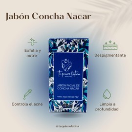 TQL | Jabon Facial | Hecho con Concha Nacar | Skin care | Limpiador facial | Manchas solares y cicatrices | propiedas acalarates | Todo tipo de piel| 100 gr