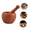 iplusmile 1 Set Wooden Garlic Masher Handheld Pestle for Grinding