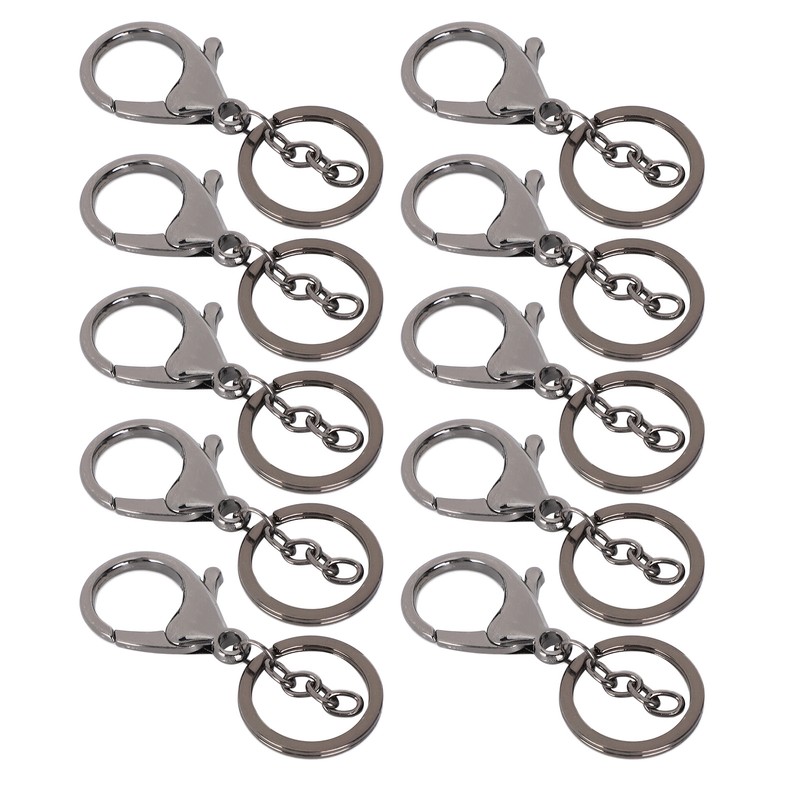 10Pcs Key Chain Plating Non Fading Simple Keychain Bag Buckle