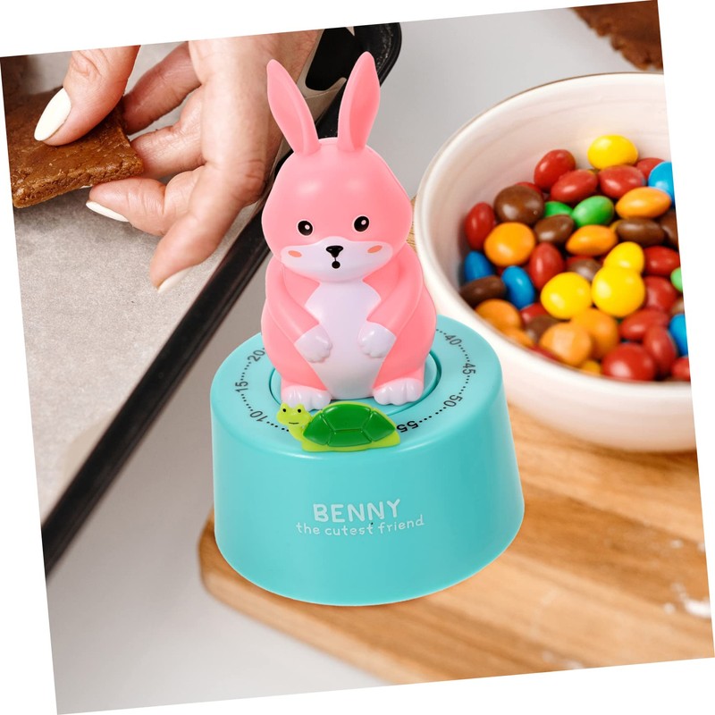 FUNOMOCYA Lovely Mechanical Kitchen Timer Cute Cartoon Countdown Timer for