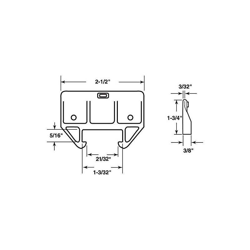 Prime-Line R 7152 Orange, Plastic Drawer Track Guide Kit (2