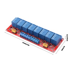 DEWIN Relay Module, 8 Channel Optocoupler Relay Module Board High and Low Trigger Relay Module DC 5V