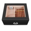 Cigar Humidor, Spanish Cedar Wood Cigar Desktop Box, Glass Top