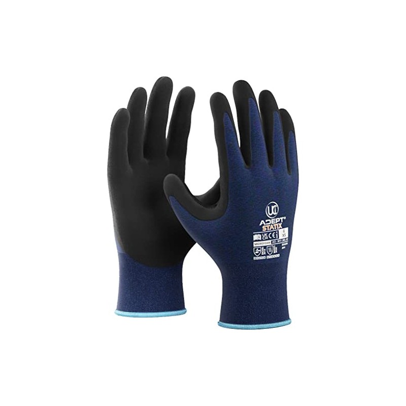UCi 10 x ADEPT-STATIX Microfoam Ultra Thin ESD Gloves Lightweight