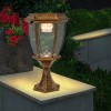 Outdoor Yard Light LED Solar Power Lantern Landscape Pillar Post