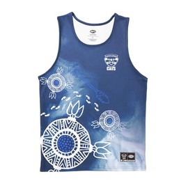 Geelong Cats AFL Footy Mens Adults Indigenous Training Singlet Size 2XL