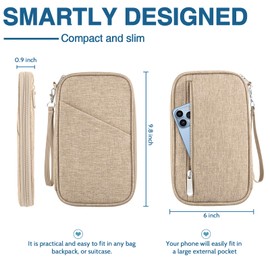 Passport Holder Family, Women Rfid Blocking Passport Wallet, Travel Essentials Premium Wallets, Waterproof Passport Holders Bag for Men Traveling, Travel Document Organizer Credit Cards Case