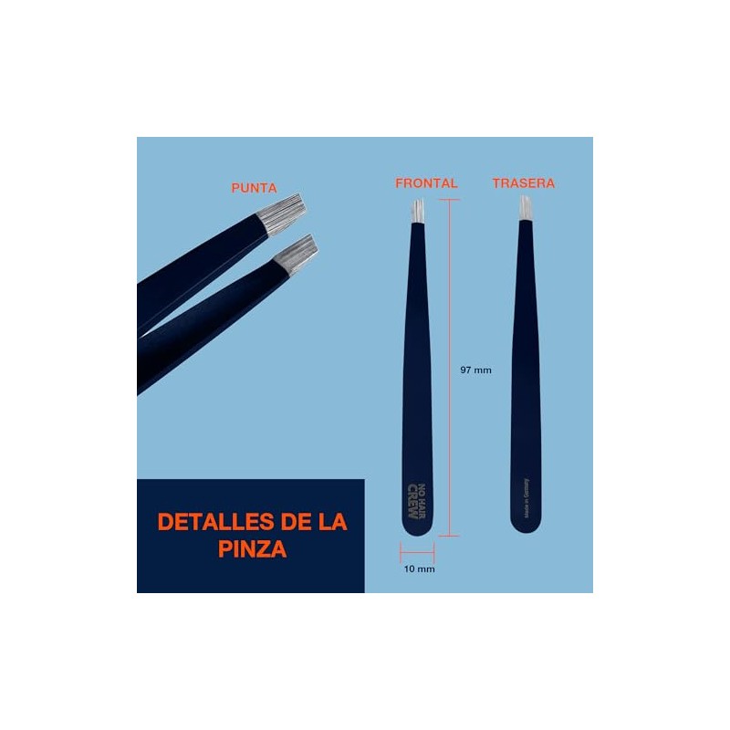 NO HAIR CREW Pinzas de precisión para hombre - Afiladas