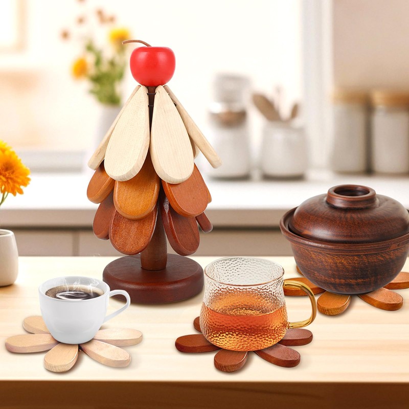 Tree Design Coasters - Wooden Trivet - Tree Trivet -