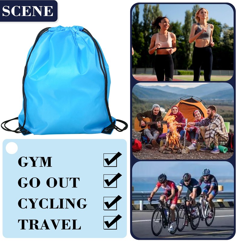 INVODA Drawstring Backpack Bulk String Backpack Drawstring Bags Sport Gym