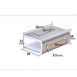 4Pcs Stainless Steel Glass Shelf Clip Clamp Bracket Support Adjustable 304 Stainless Steel Glass Clip Shelf Brackets Holder Support 0.3" to 0.5"/ 8 to 12mm Thick