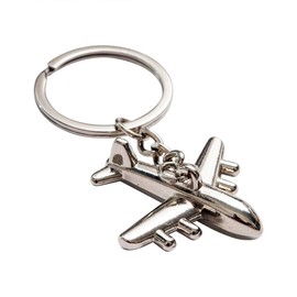 DonJordi Keyring with Small Silver Plane for the Big Journey, Gift for Pilots, Flight Attendants and Travel Lovers, silver