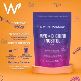 Myo  D-Chiro Inositol 401 con CoQ10, D3 y Hierro  Equilibrio Hormonal, SOP, Fertilidad y Energa Femenina  150g                                        