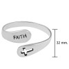 AeraVida Faithful Embrace Cross Open Ended .925 Sterling Silver Band