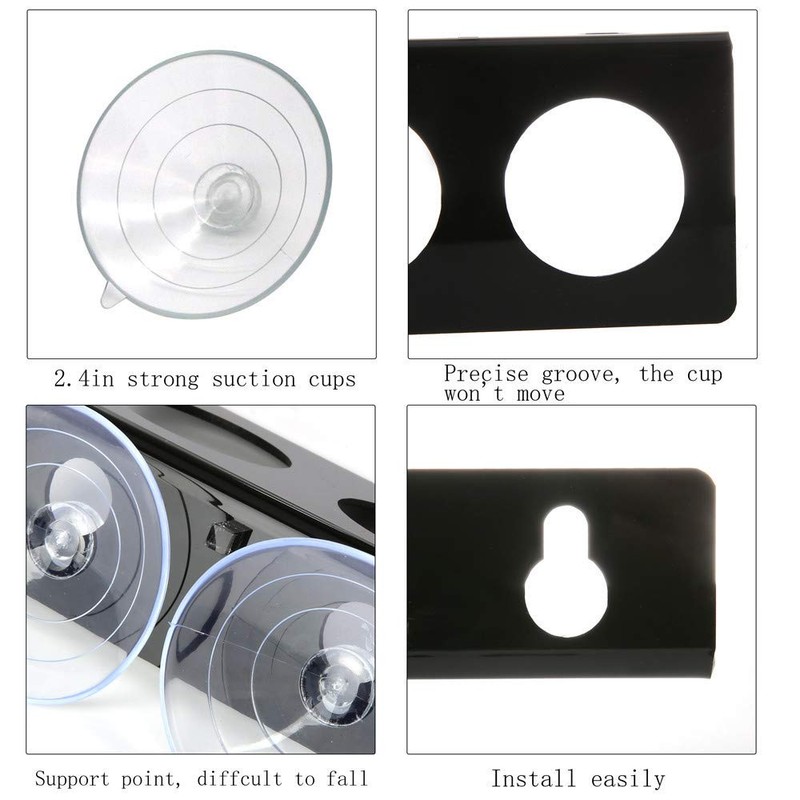 SLSON Gecko Feeding Ledge Acrylic Suction with 20 Pcs 0.5oz