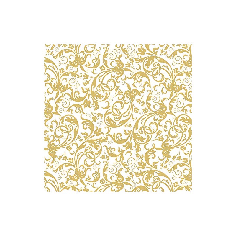 20 Napkins Elegant Tendril Gold Wedding Pattern Festival Celebration 33