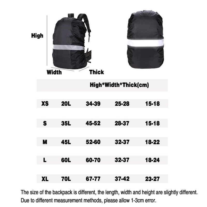 Outdoor Foldable Backpack Waterproof Rain Cover Rucksack Camping Travel Bag,