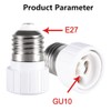 YKCGG E26/E27 to GU10 Adapter,GU10 Ceramic Socket Converters for GU10