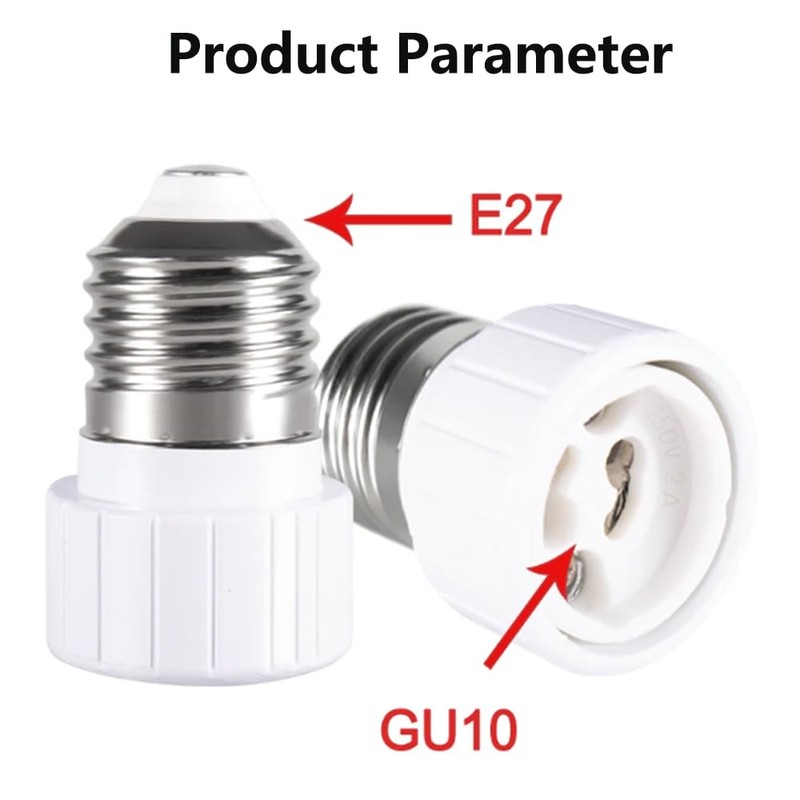 YKCGG E26/E27 to GU10 Adapter,GU10 Ceramic Socket Converters for GU10