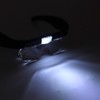 Headband Magnifying Glass Adjustable LED White Light 4 Interchangeable Lenses