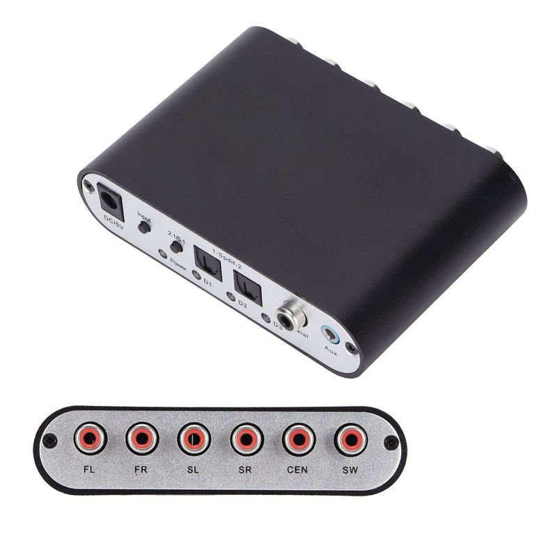 51R Digital Audio Decoder 5.1 Channel to 3.5mm Stereo AUX