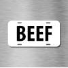 Amel BEEF Famers Ranchers Steak Ribeye Carnivore License Plate Front