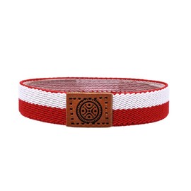 BDM Men's and women's fabric bracelet with the flag of Peru, Atlético Madrid, Cantabria, Austria, Poland, Indonesia and Monaco
