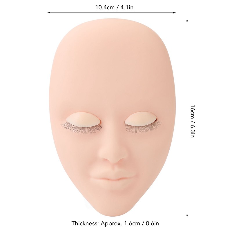 Lash Mannequin Head Eyelash Extension Practice Doll Head with 3