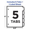 Avery + Amy Tangerine Designer Collection Big Tab Dividers for