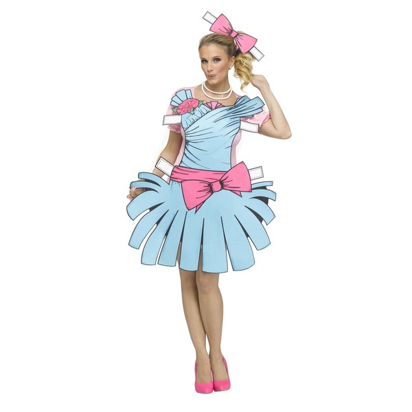 Fun World Women's Paper Doll, Multi, S/M Size 2-8