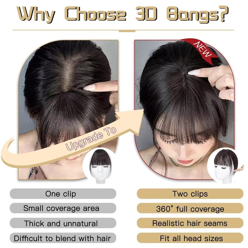 RUNRAYAY Real Human Hair Topper, 360° 3D Coverage Human Hair