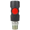 Prevost 1/2" MNPT Truflate Safety Coupling Male Coupler Push Button