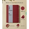 Lined Spiral Journal Notebook, A5 Hardcover Spiral Journals for Women