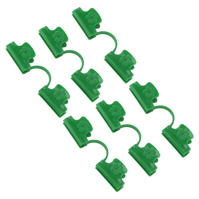 50Pcs Greenhouse Clamp PE Plastic 2 Head Plant Film Clamp