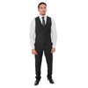 King Formal Wear Elegant Men's Black Two Button Three Piece
